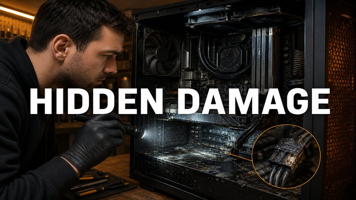 Smoke, Liquid, and Corrosion Damage in Used PCs